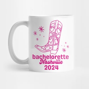 Cute, Pink Nashville Bachelorette Party 2024 Mug